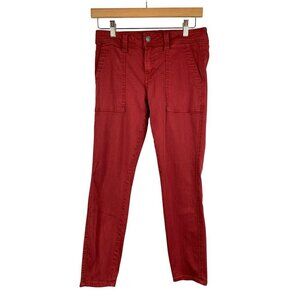 Cosmic Blue Love Red Tencel Cotton Blend Pants Womens Size 28